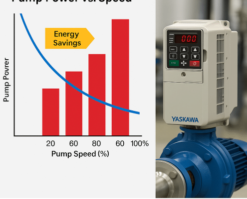 VFD for pumps energy‑savings example