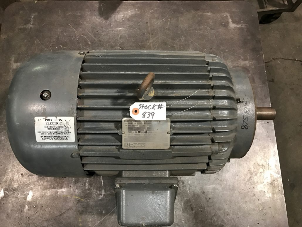 G3T14 Delco Electric Motor, 5 HP, 256TC Frame, 875 RPM, 460 VAC, TEFC
