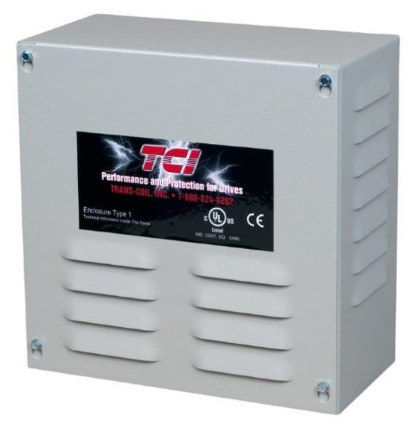 TCI KLR Series NEMA 1 Enclosed 1.5% Impedance 3 Phase Input Line Reactor | 1.0 HP @ 480V | Max Current: 2.0 Amps | Hertz: 50.0/60.0 Hz | UL Certified - KLR2BTB1-480V