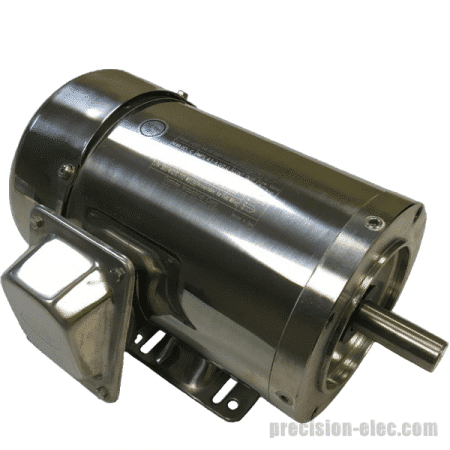 WDP1S3DCR  0.75 HP Stainless Steel Motor, 208-230/460  1140 RPM,  56 Frame, TENV, Round Body NO FEET