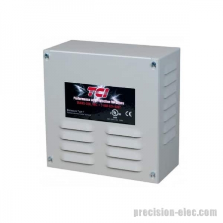 TCI KLR Series NEMA 1 Enclosed 3.0% Impedance 3 Phase Input Line Reactor | 1.5 HP @ 690V | Max Current: 2.0 Amps | Hertz: 50.0/60.0 Hz | UL Certified - KLR2ATB1-690V