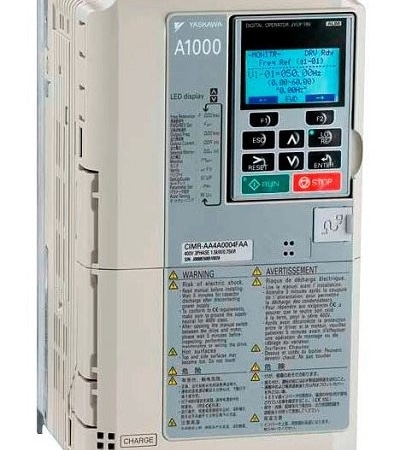 0.75 HP Yaskawa A1000 Series NEMA 1 Enclosed Variable Frequency Drive | 208 - 240 VAC 3 Phase Input | 240 VAC 3 Phase Output | 3.2 Amps | CIMR-AU2A0004FAA