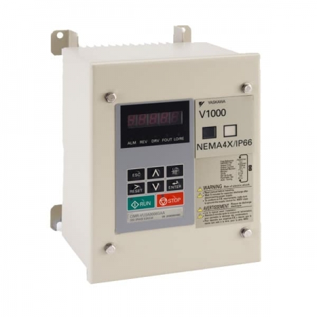 0.25 HP Yaskawa V1000-4X Series NEMA 4X Enclosed Variable Frequency Drive | 208 - 240 VAC 3 Phase Input | 240 VAC 3 Phase Output | 1.2 Amps | CIMR-VU2A0001GAA