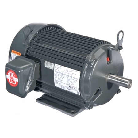 1.5 HP US Motors General Purpose Three Phase AC Motor | 208-230/460 VAC | 5.1 Amps @ 230 VAC | 2.6 Amps @ 460 VAC | 1180 RPM | 182T Frame | S32P3A
