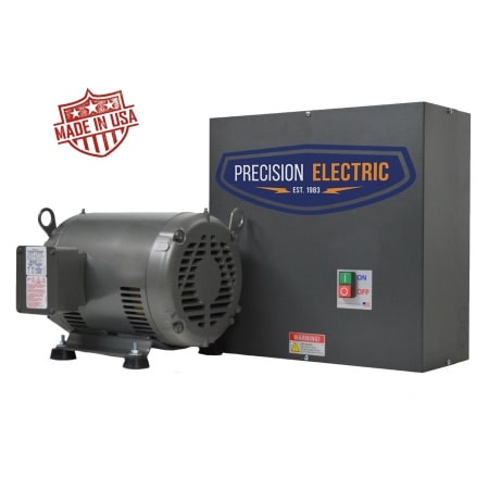 5.0 HP Precision Electric Boost-Phase (Up To 600% Motor Starting Current) NEMA 1 Rotary Phase Converter, 208 - 240 VAC Single Phase Input, 240 VAC Three Phase Output - BOOSTPHASE-PB1000