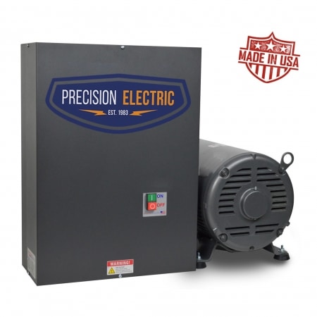15.0 HP Precision Electric Boost-Phase (Up To 600% Motor Starting Current) NEMA 1 Rotary Phase Converter, 208 - 240 VAC Single Phase Input, 240 VAC Three Phase Output - BOOSTPHASE-PB3000
