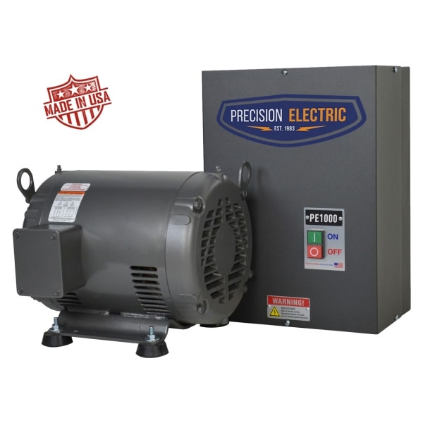 5.0 HP Precision Electric Pro-Phase NEMA 1 Rotary Phase Converter, 208 - 240 VAC Single Phase Input, 240 VAC Three Phase Output - PROPHASE-PE1000
