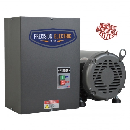 7.5 HP Precision Electric Pro-Phase NEMA 1 Rotary Phase Converter, 208 - 240 VAC Single Phase Input, 240 VAC Three Phase Output - PROPHASE-PE1500