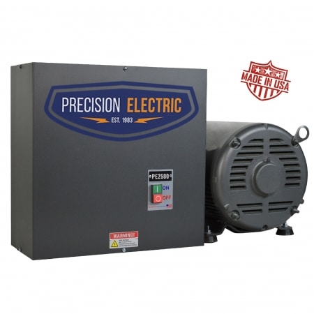 12.5 HP Precision Electric Pro-Phase NEMA 1 Rotary Phase Converter, 208 - 240 VAC Single Phase Input, 240 VAC Three Phase Output - PROPHASE-PE2500