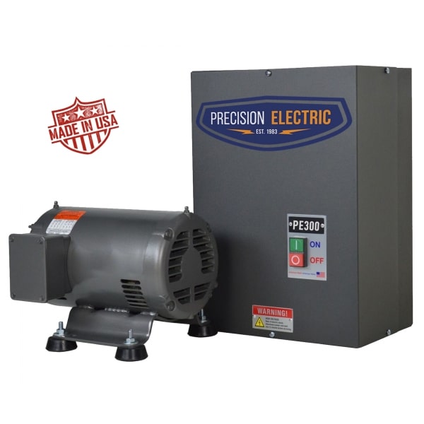 1.5 HP Precision Electric Pro-Phase NEMA 1 Rotary Phase Converter, 208 - 240 VAC Single Phase Input, 240 VAC Three Phase Output - PROPHASE-PE300
