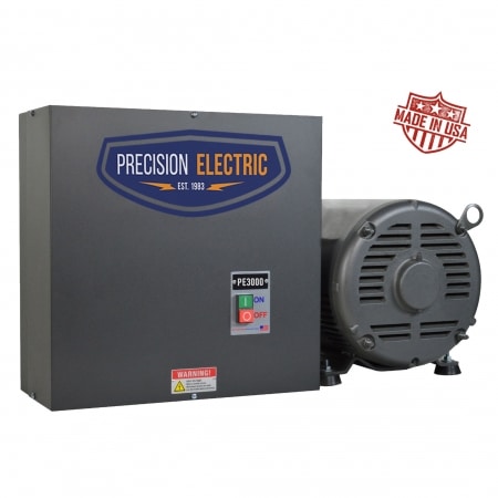 15.0 HP Precision Electric Pro-Phase NEMA 1 Rotary Phase Converter, 208 - 240 VAC Single Phase Input, 240 VAC Three Phase Output - PROPHASE-PE3000