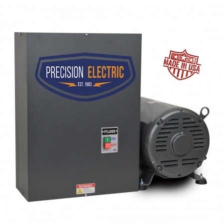 20.0 HP Precision Electric Pro-Phase NEMA 1 Rotary Phase Converter, 208 - 240 VAC Single Phase Input, 240 VAC Three Phase Output - PROPHASE-PE4000