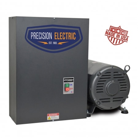 25.0 HP Precision Electric Pro-Phase NEMA 1 Rotary Phase Converter, 208 - 240 VAC Single Phase Input, 240 VAC Three Phase Output - PROPHASE-PE5000