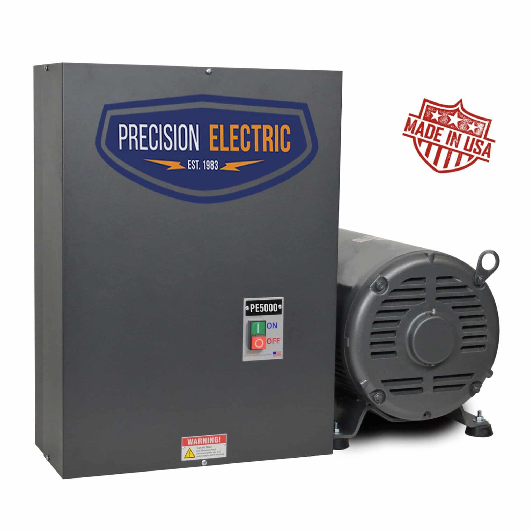 25.0 HP Precision Electric Pro-Phase NEMA 1 Rotary Phase Converter, 400 - 480 VAC Single Phase Input, 480 VAC Three Phase Output - 480V-PROPHASE-PE5000