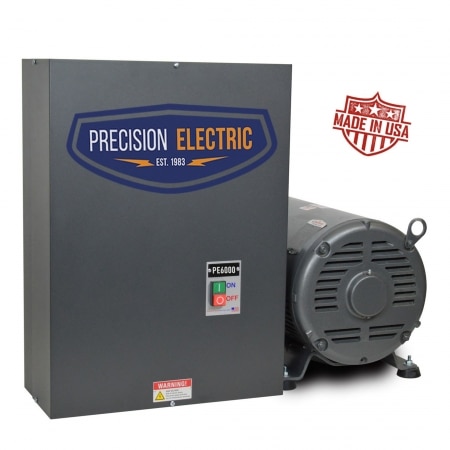 30.0 HP Precision Electric Pro-Phase NEMA 1 Rotary Phase Converter, 208 - 240 VAC Single Phase Input, 240 VAC Three Phase Output - PROPHASE-PE6000