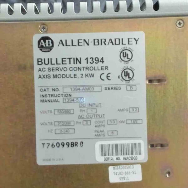 ALLEN BRADLEY 1394-AM03 - USED - Image 2