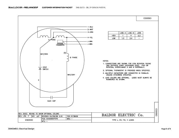 Baldor 28L 2P GRNDR PIVOTAL - 248-151TD - Image 12
