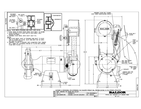 Baldor 1.5 HP, 3600 RPM, 3 Phase, 60 Hz, 3535M, 3535M, TENV - 248-183TD - Image 2