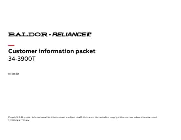 Baldor 34-3900T - C-FACE KIT - Image 2