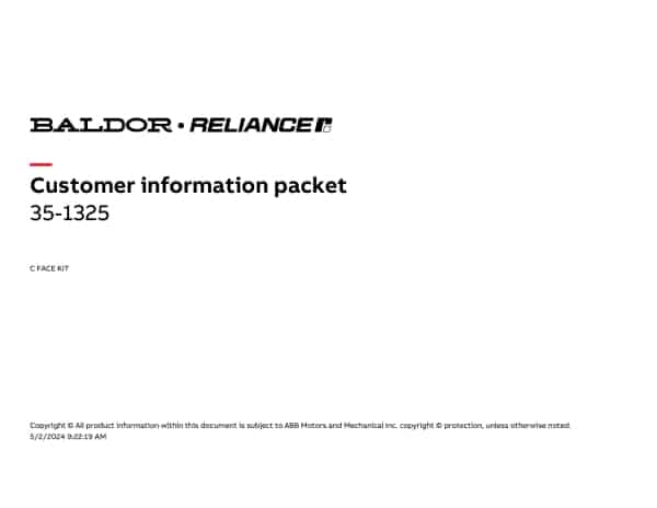 Baldor C FACE KIT - 35-1325 - Image 2