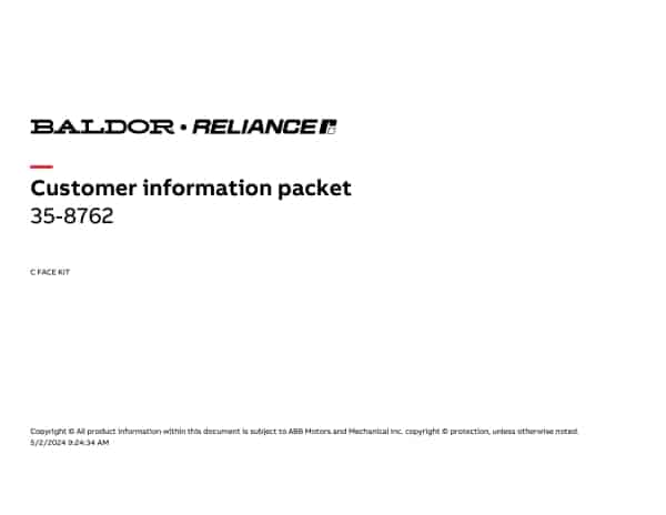 Baldor 35-8762 - C FACE KIT - Image 2