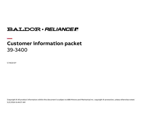 Baldor C FACE KIT - 39-3400 - Image 2