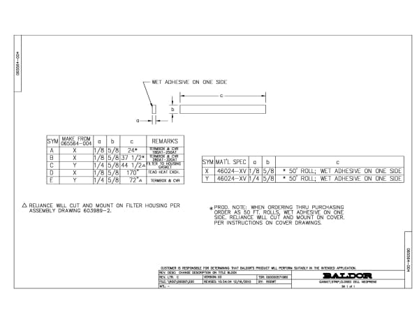 Baldor FILTER KIT - 417077-124 - Image 2