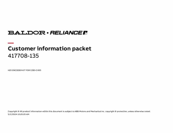 Baldor H20 ENCODER KIT FOR C280-C400 - 417708-135 - Image 2