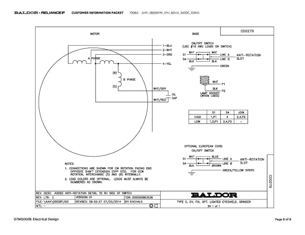 Baldor .5 HP, 1800 RPM, 1 Phase, 60 Hz, 3420C, GRND - 7306D - Image 11
