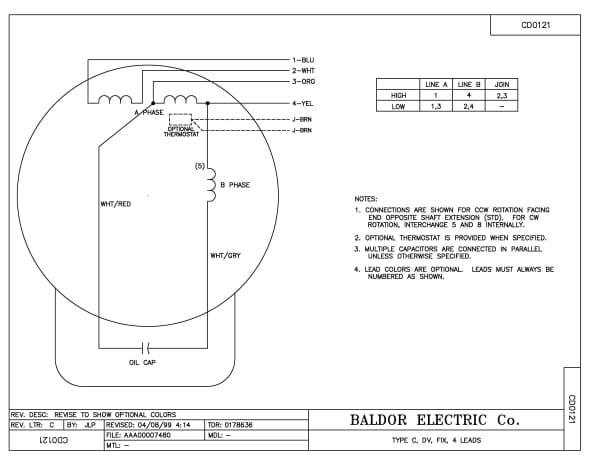 Baldor .5 HP, 3600 RPM, 1 Phase, 60 Hz, 3420C, GRND - 7307 - Image 3
