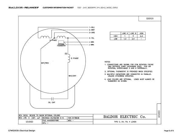 Baldor .5 HP, 3600 RPM, 1 Phase, 60 Hz, 3420C, GRND - 7307 - Image 9