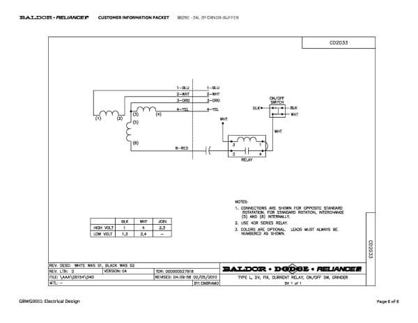 Baldor 24L 2P GRNDR-BUFFER - 862RE - Image 9