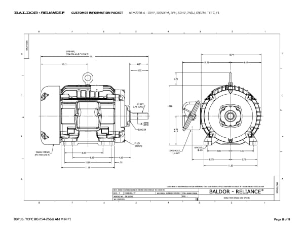 10HP,1765RPM,3PH,60HZ,256U,0932M,TEFC,F1 - AEM2238-4 - Image 11