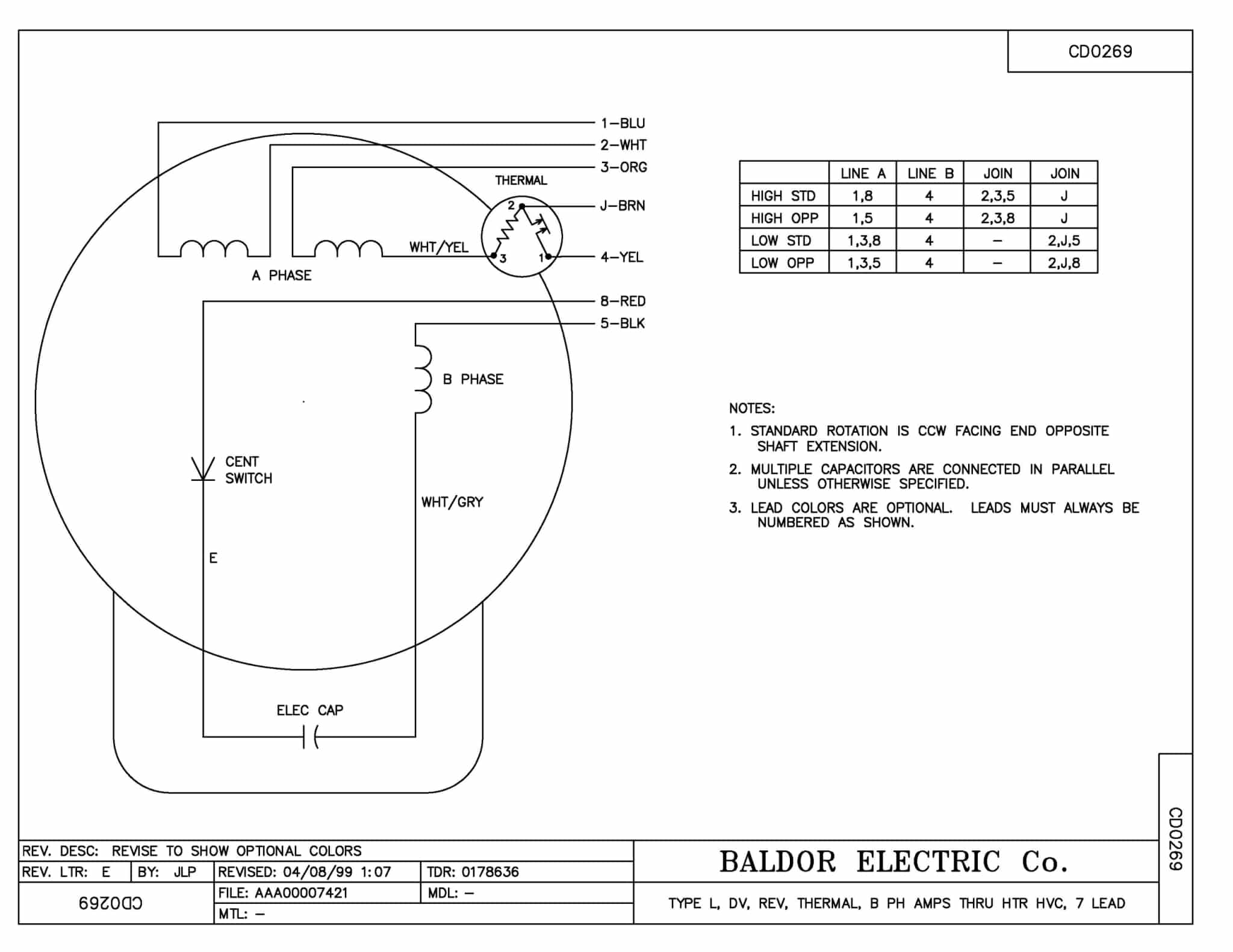 Baldor 1 HP, 1725 RPM, 1 Phase, 60 Hz, 56YZ, 3524L, TEFC, F1 - ANFL3510M - Image 3