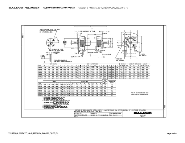 Baldor 0219ATC, 10 HP, 1750 RPM, 240, 120, DPFG, F1 - CD2010P-2 - Image 7