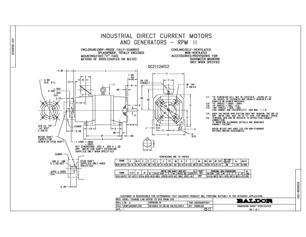 CD2105R - DC2112ATCZ,5HP,1750RPM,180,200,TENV,F3 - Image 2