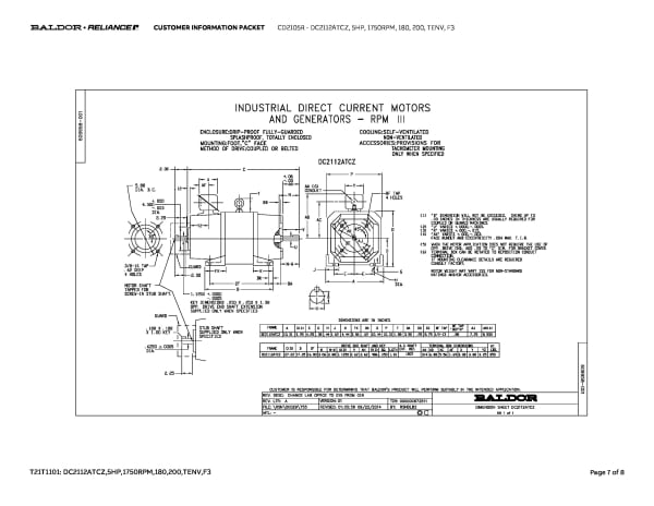 CD2105R - DC2112ATCZ,5HP,1750RPM,180,200,TENV,F3 - Image 10