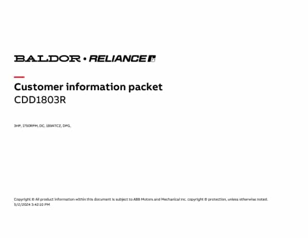 Baldor CDD1803R - 3 HP, 1750 RPM, DC, 189ATCZ, DPG, - Image 4