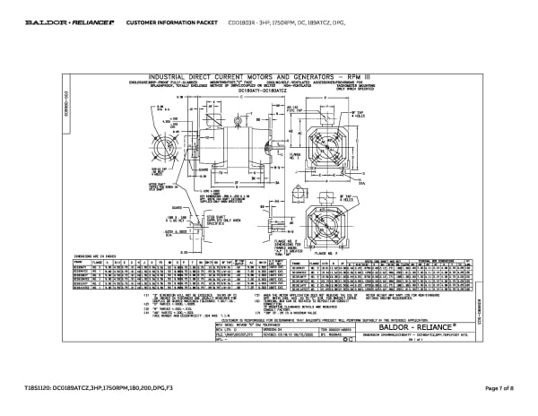 Baldor CDD1803R - 3 HP, 1750 RPM, DC, 189ATCZ, DPG, - Image 10
