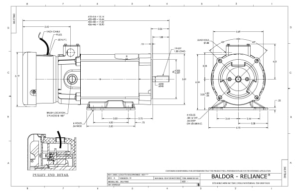 .75HP,1750RPM,DC,56C,3428P,TEFC,F1,N - CDPT3440 - Image 2