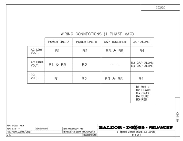 Baldor 3 HP, 1760 RPM, 3 Phase, 60 Hz, 182TC, 3628M, TEFC, F3 - CEBM3611T-D - Image 3