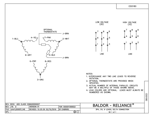 Baldor 50 HP, 1775 RPM, 3 Phase, 60 Hz, 324TC, 1272M, TEFC, F - CECP4115T - Image 3