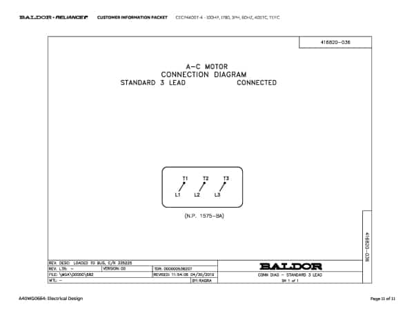 Baldor 100 HP, 1780, 3 Phase, 60 Hz, 405TC, TEFC - CECP4400T-4 - Image 14