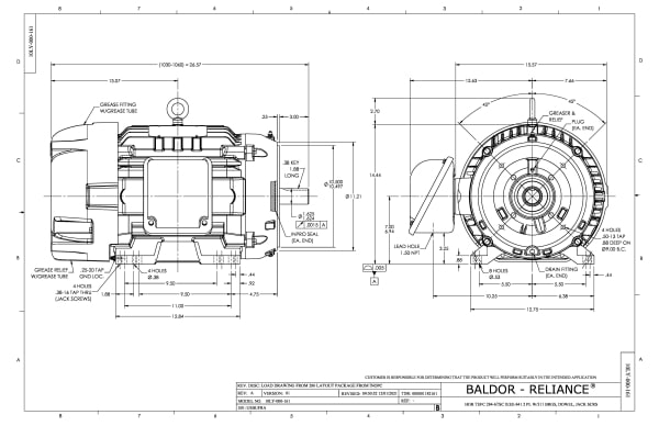 Baldor 30 HP, 3525 RPM, 3 Phase, 60 Hz, 286TSC, TEFC, F1 - CECP84108T-4 - Image 2