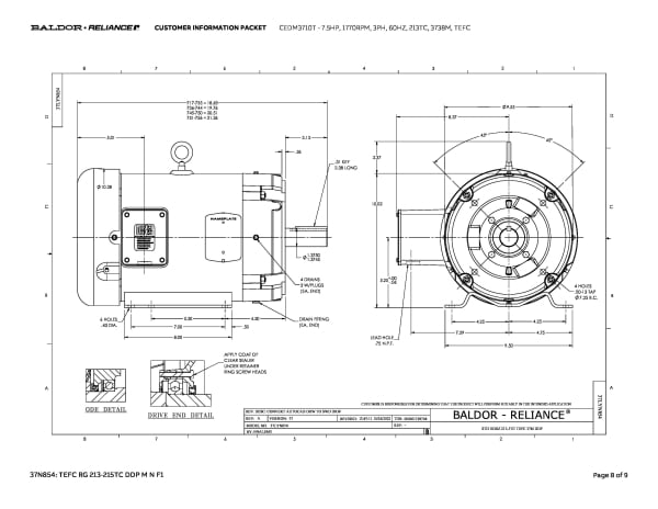 7.5HP,1770RPM,3PH,60HZ,213TC,3738M,TEFC - CEDM3710T - Image 11