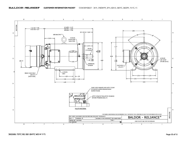 3HP,1760RPM,3PH,60HZ,182TC,3632M,TEFC,F1 - CEWDBM3611T - Image 13