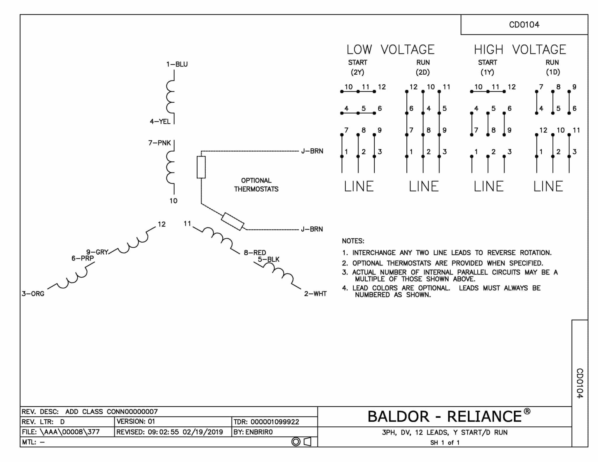 Baldor 60 HP, 3520 RPM, 3 Phase, 60 Hz, 326TS, 4062M, ODP, F1 - FPM2546T-2/4 - Image 2