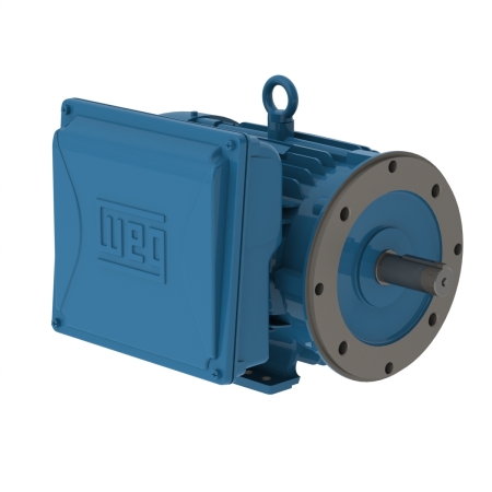 WEG 5HP 4P 182/4TC 1Ph 208-230/460 V 60 Hz IC411, TEFC, Foot-mounted, Model# 00518ES1E184TC-W22