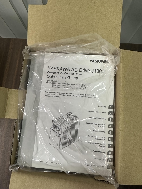 YASKAWA - CIMR-JU2A0001BAA - OPEN BOX - Image 3