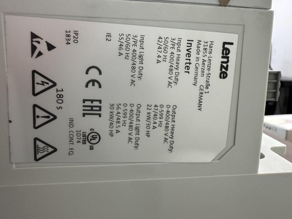 LENZE - I55AE322F10V11000S - OPEN BOX - Image 3